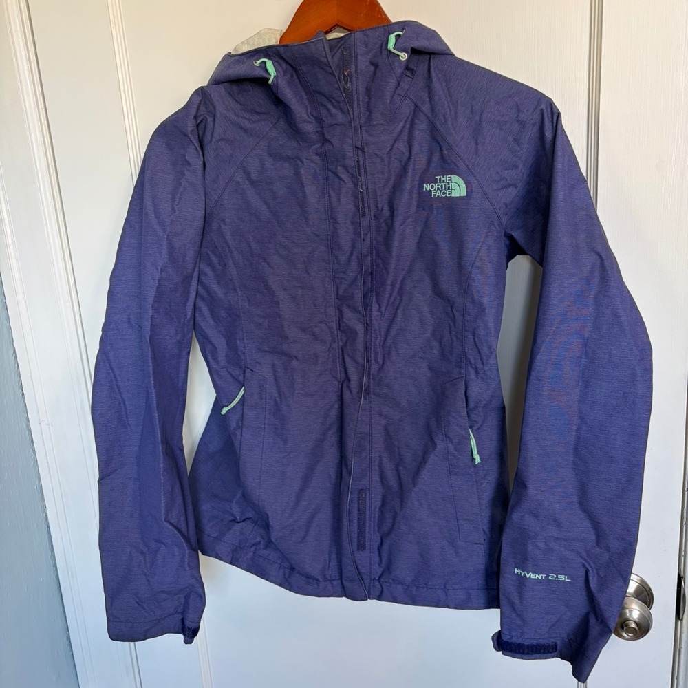 The North Face Venture Rain Jacket Women's XS Blue HyVent Waterproof